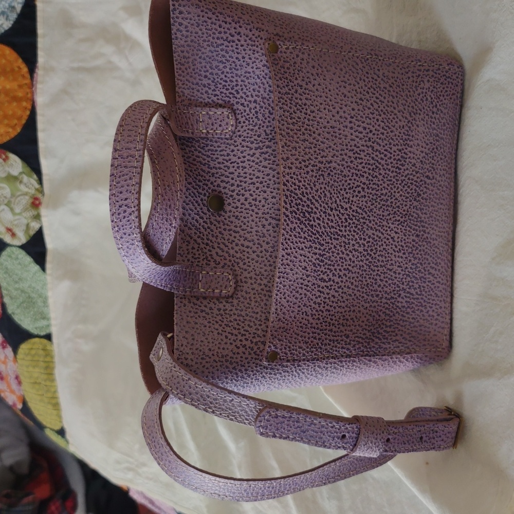 Portland Leather goods mini crossbody in Lilac